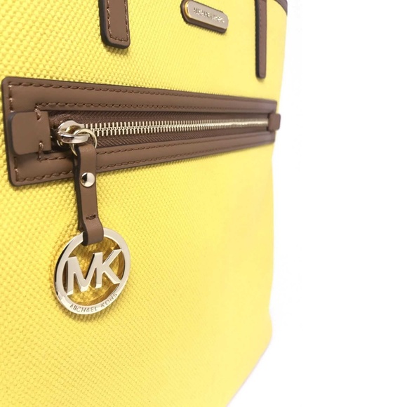 NWT Michael Kors Kempton Sunflower Yellow Tote - Picture 5 of 8